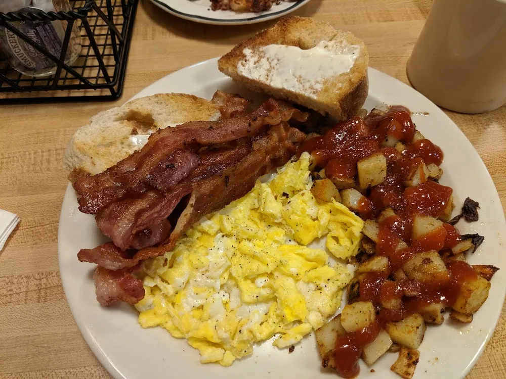 Bacon Eggs Toast Home Fries